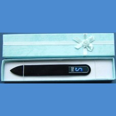 BOHEMIA Skleněný pilník Swarovski střední 140/2mm písmeno - "S" ABECEDA Swarovski